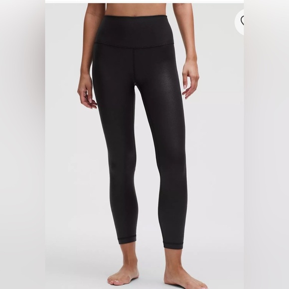 lululemon athletica Pants - Rare Lululemon Align™ High-Rise 25" Shine Leggings – Radiant Foil Black – Size 2